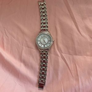 Diamonique watch and adjustable tennis bracelet